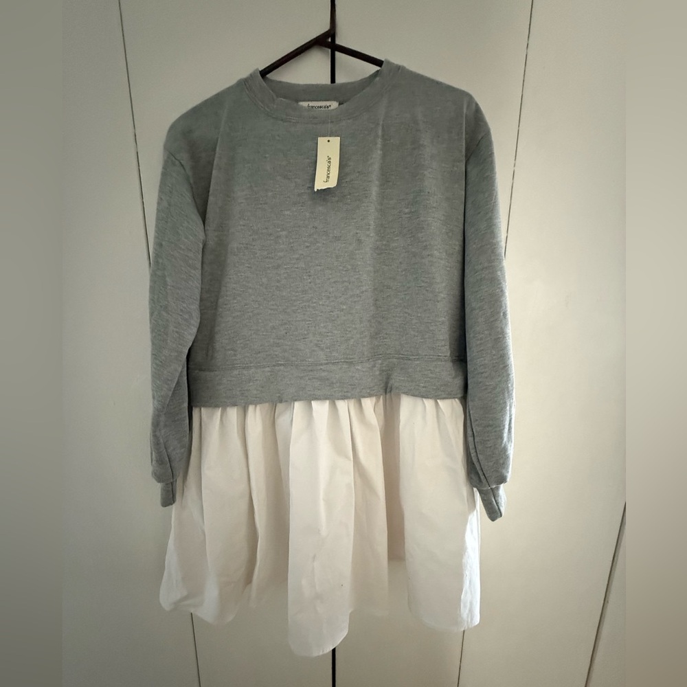 Francesca's-Women's heather Gray Sweatshirt dress